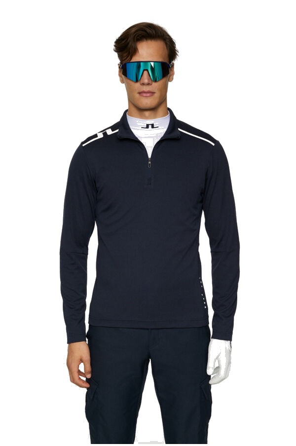 Leon Quarter Zip Mid Layer Herren Navy
