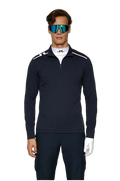 Strato intermedio da uomo con zip a un quarto Leon Blu scuro