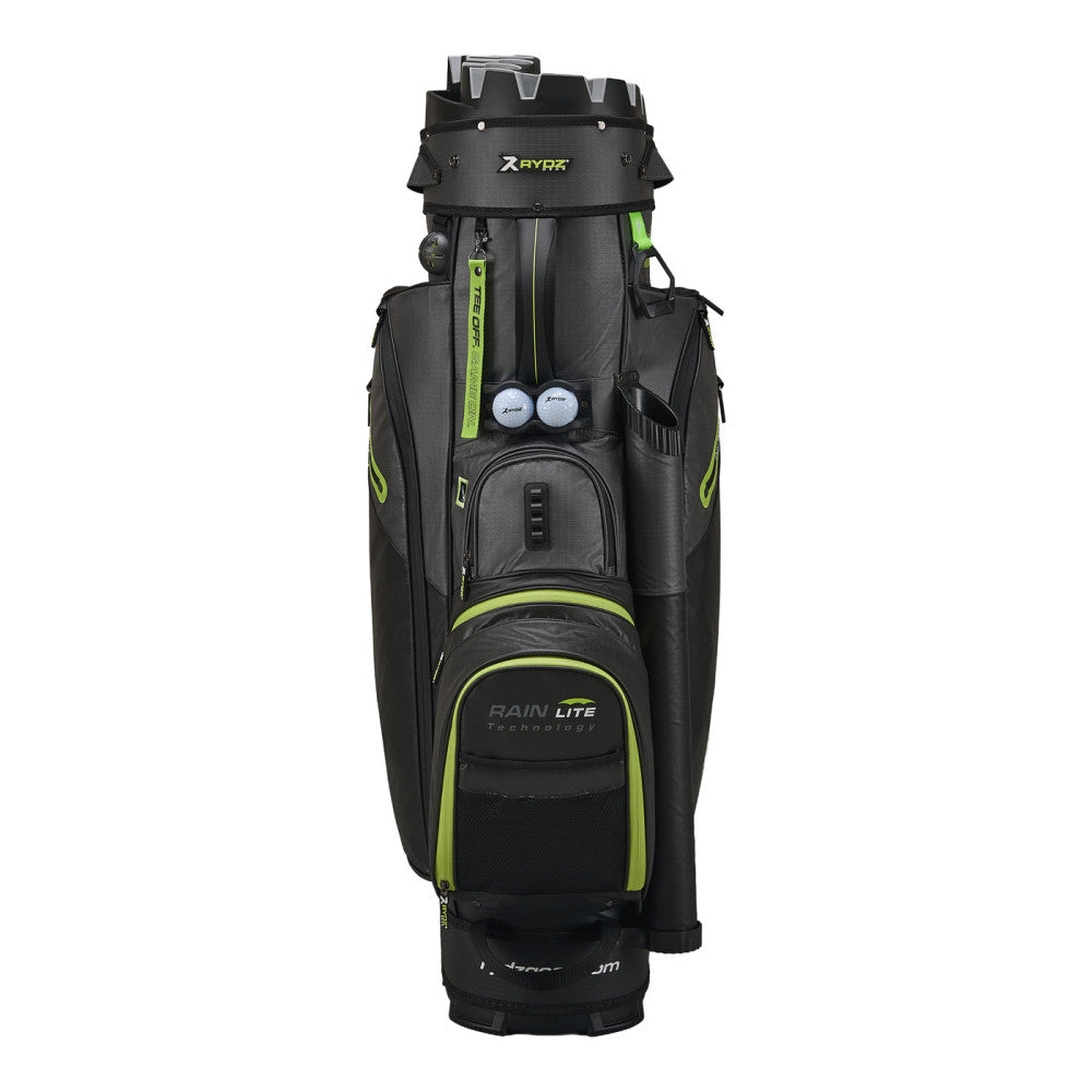 Lucky Nine Water-Resistant Cart Bag Black/Charcoal/Lime
