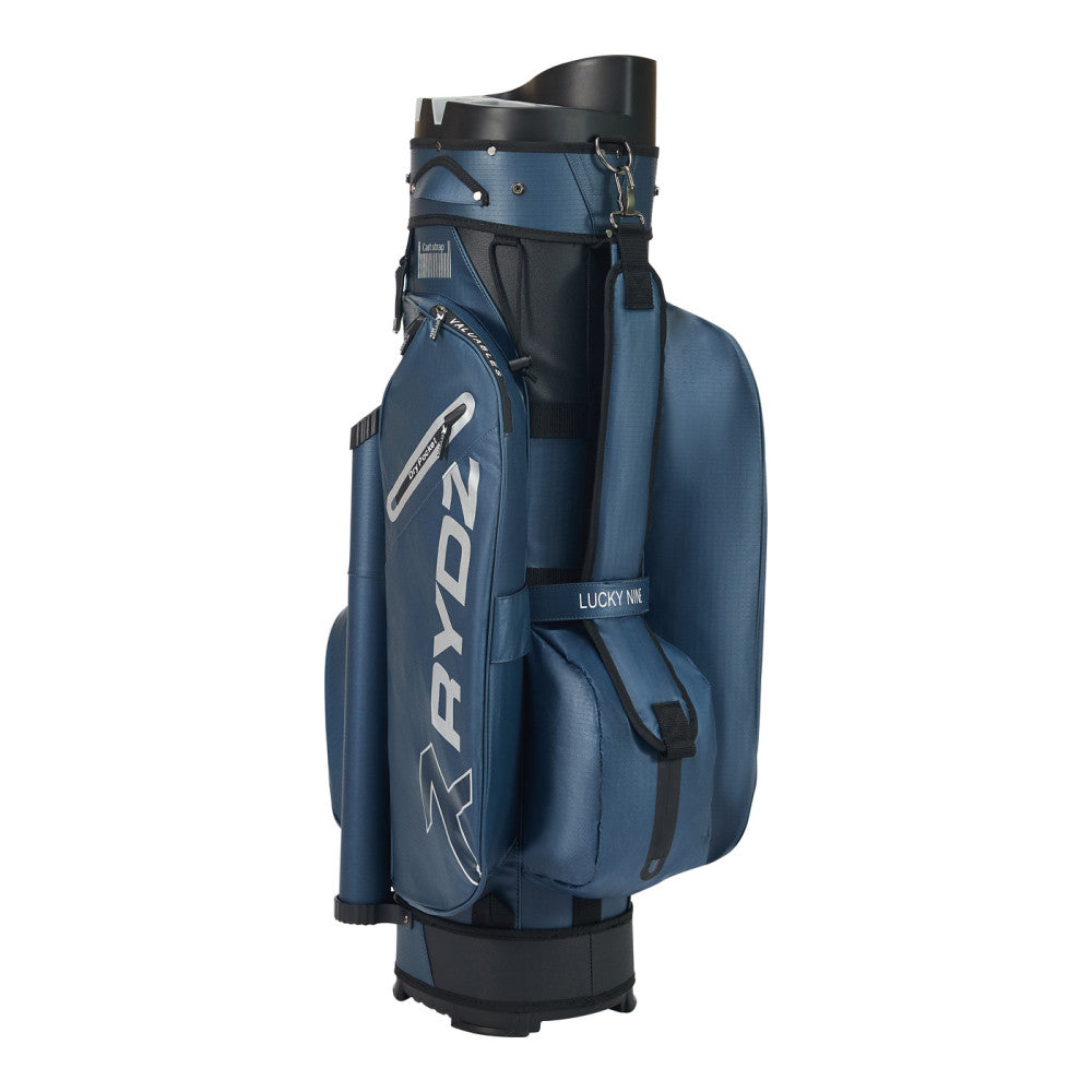 Lucky Nine Water-Resistant Cart Bag Navy/Silver