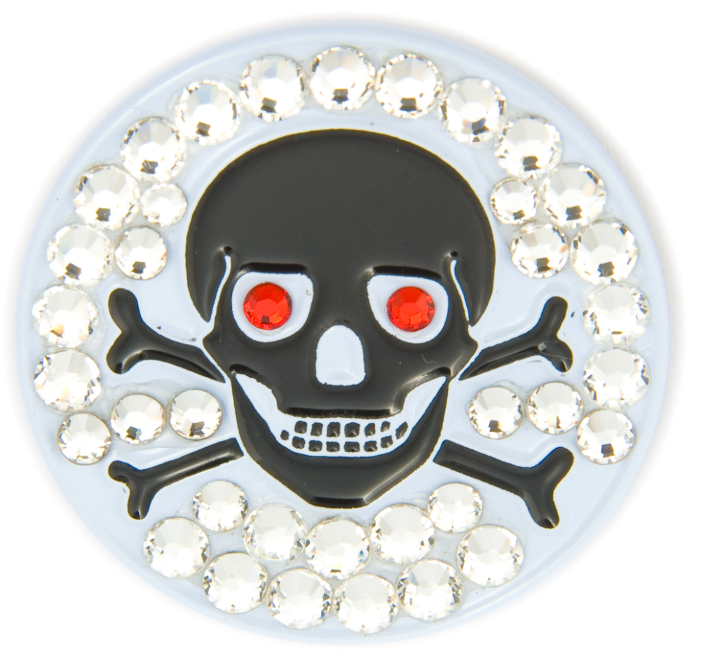 Style Swarovski Crystal Ballmarker Totenkopf