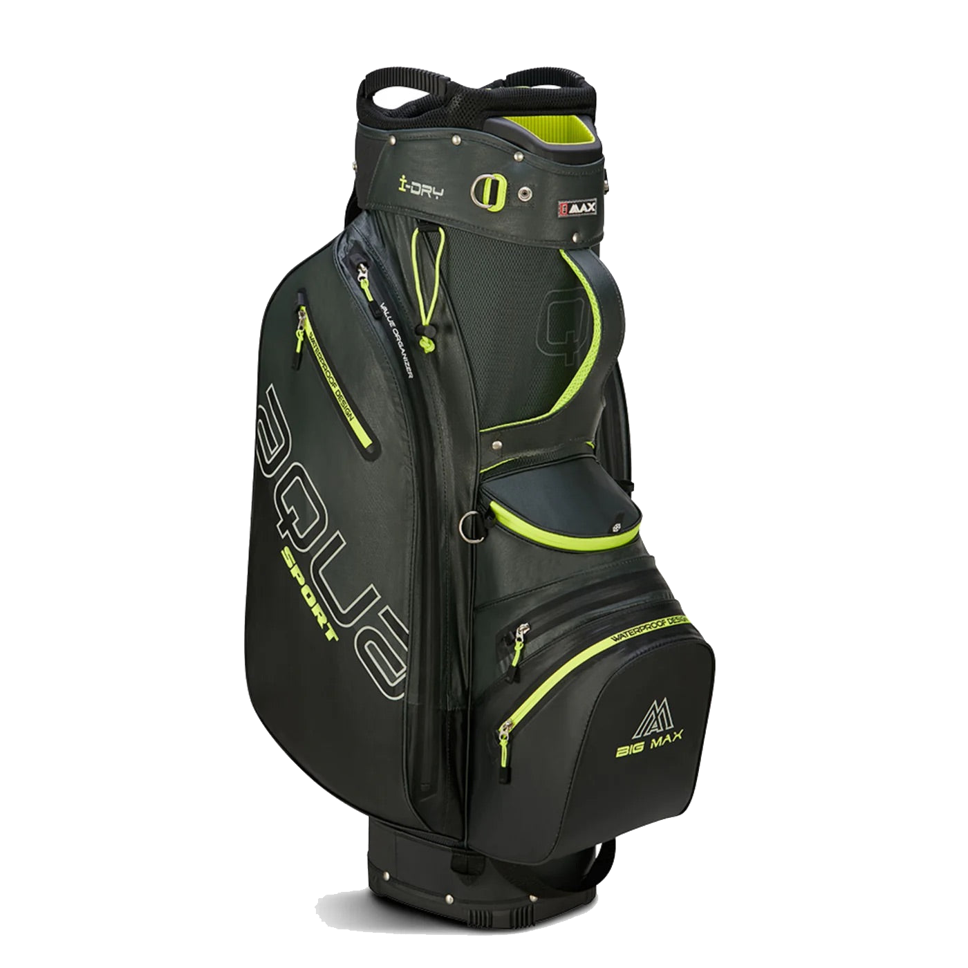 Aqua Sport 4 Cart Bag Forest Green/Black/Lime