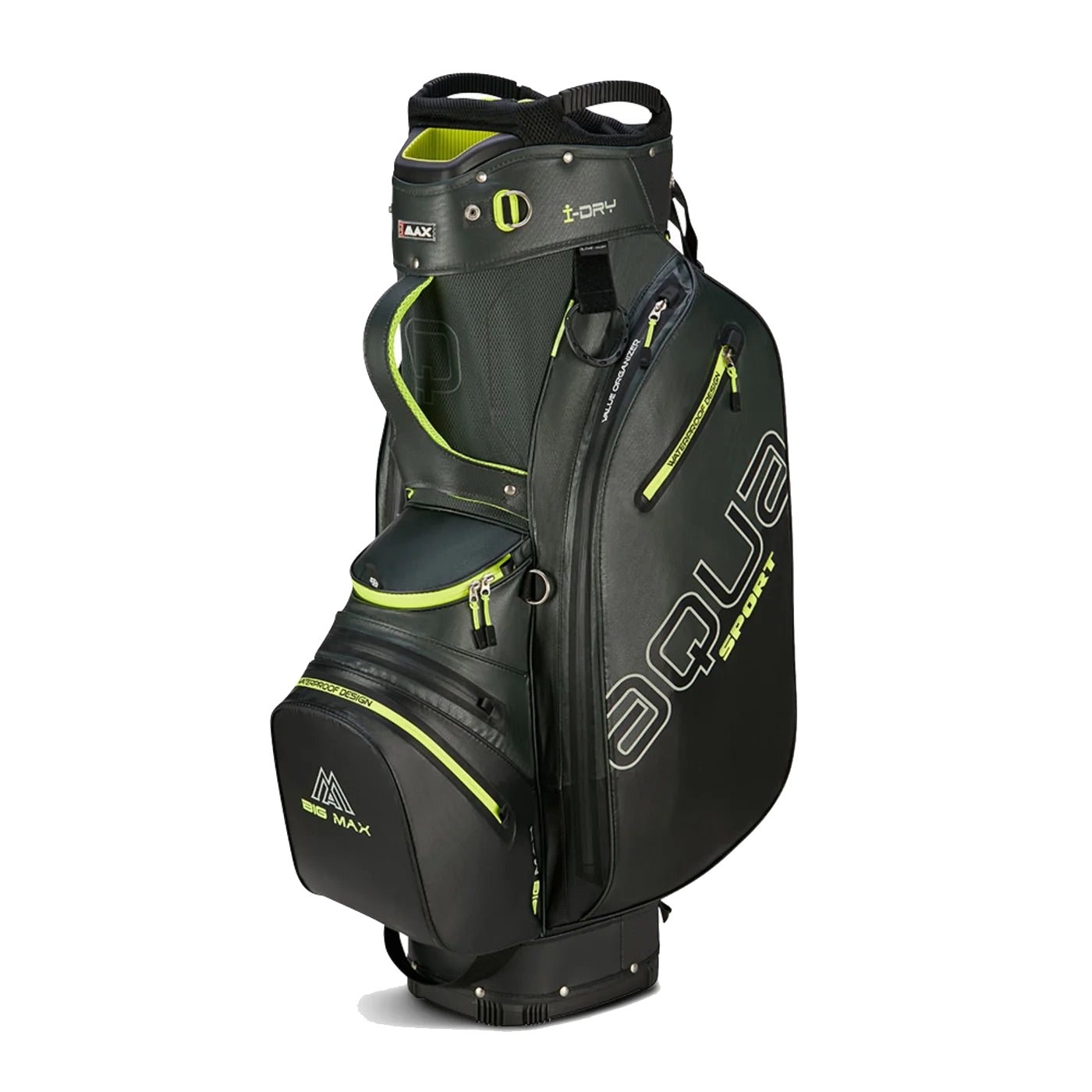 Aqua Sport 4 Cart Bag Forest Green/Black/Lime