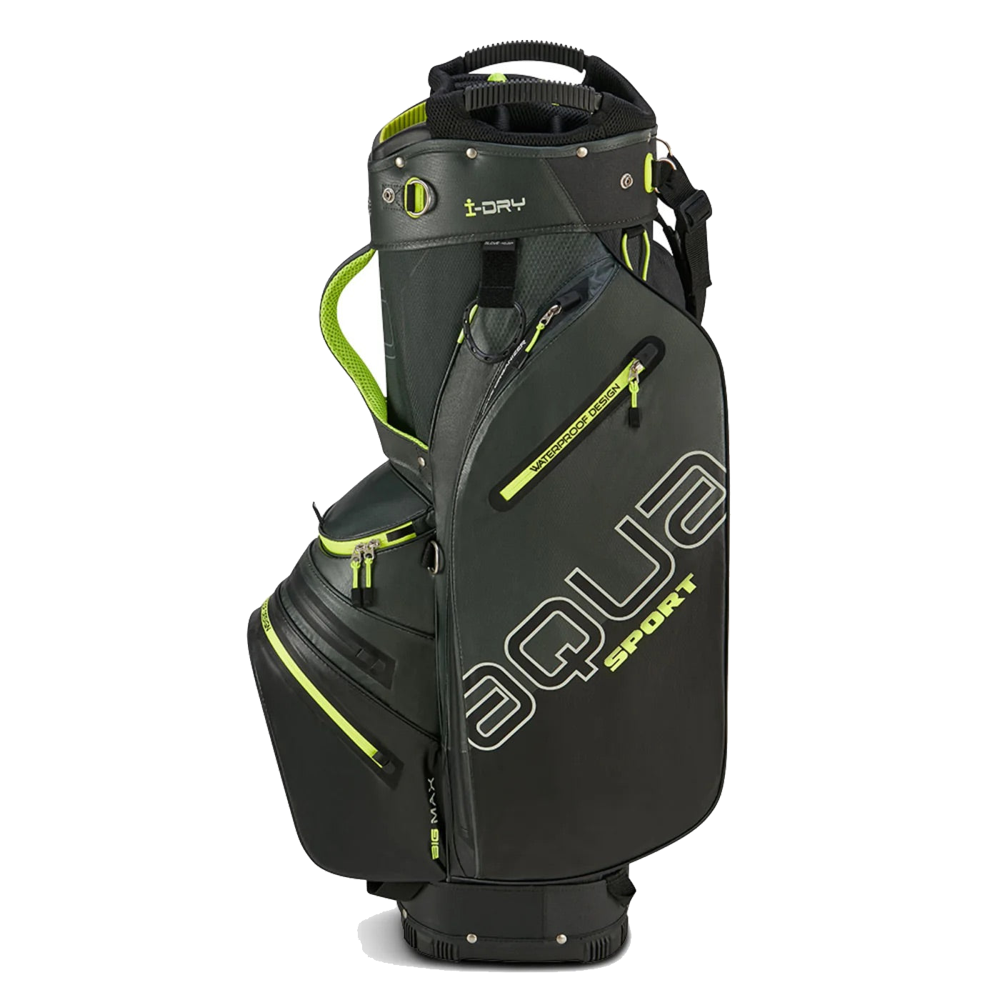 Aqua Sport 4 Cart Bag Forest Green/Black/Lime
