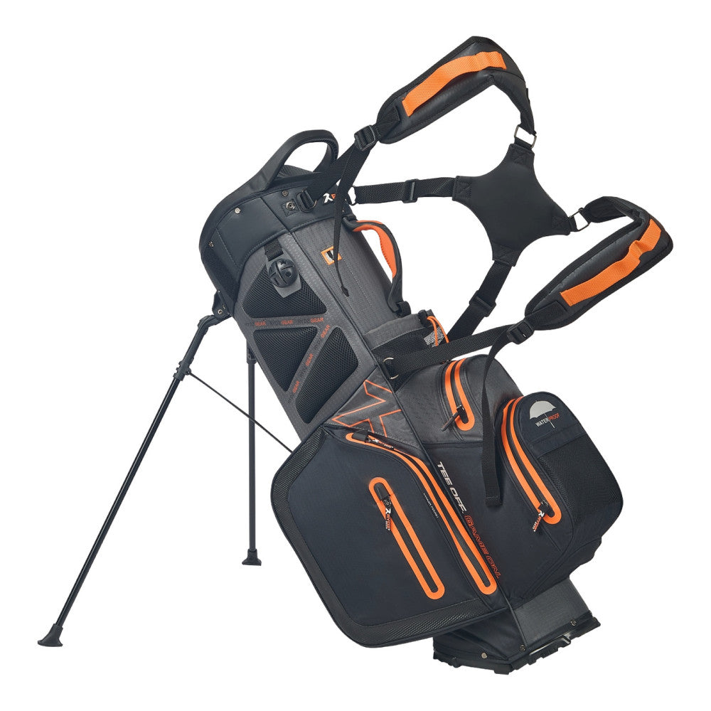 Clipsb 14 Way Waterproof Stand Bag Black/Charcoal/Orange