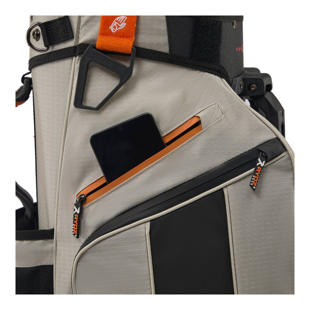 Jetpack 14 Way Water-Resistant Stand Bag Silver/Black/Orange