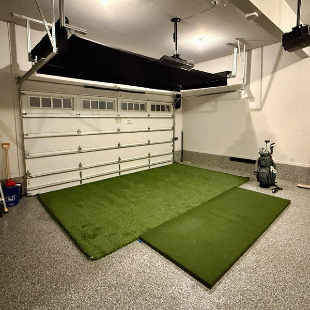 Vanish 16H einfahrbares Golfsimulator-Studio 4,7 x 2,9 x 1,5 m Fernbedienung