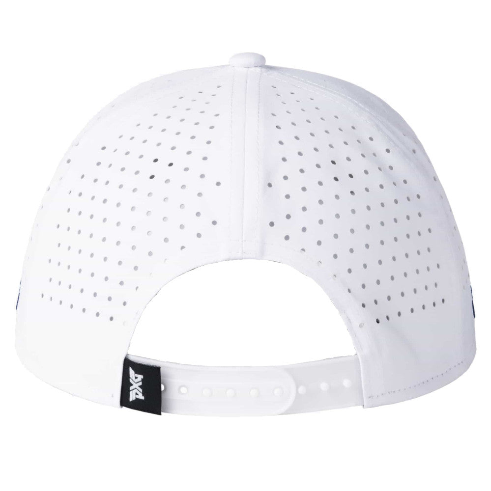 Men's Dog Tag Snapback Cap White/Navy