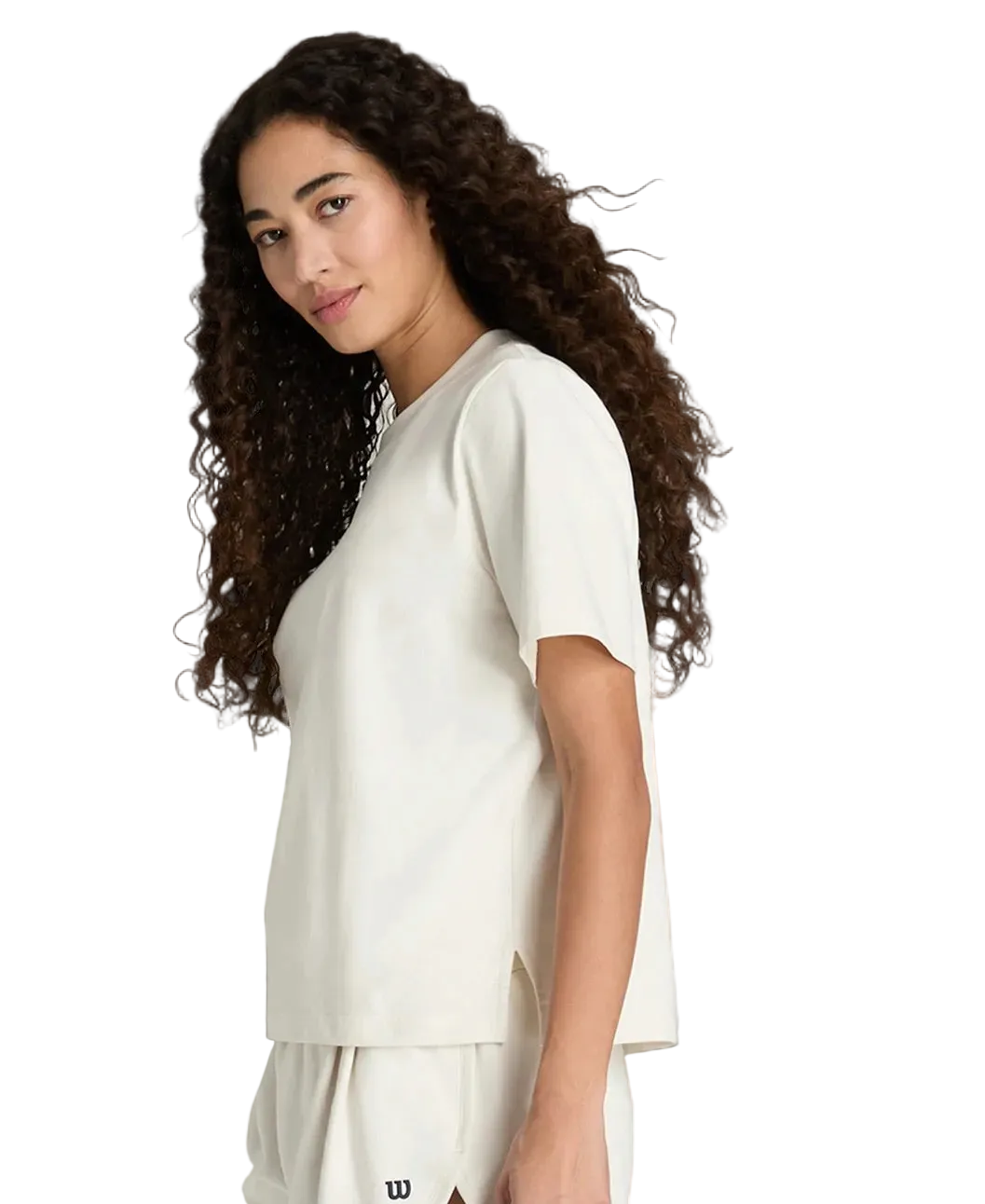 T-shirt crème moderne pour femme