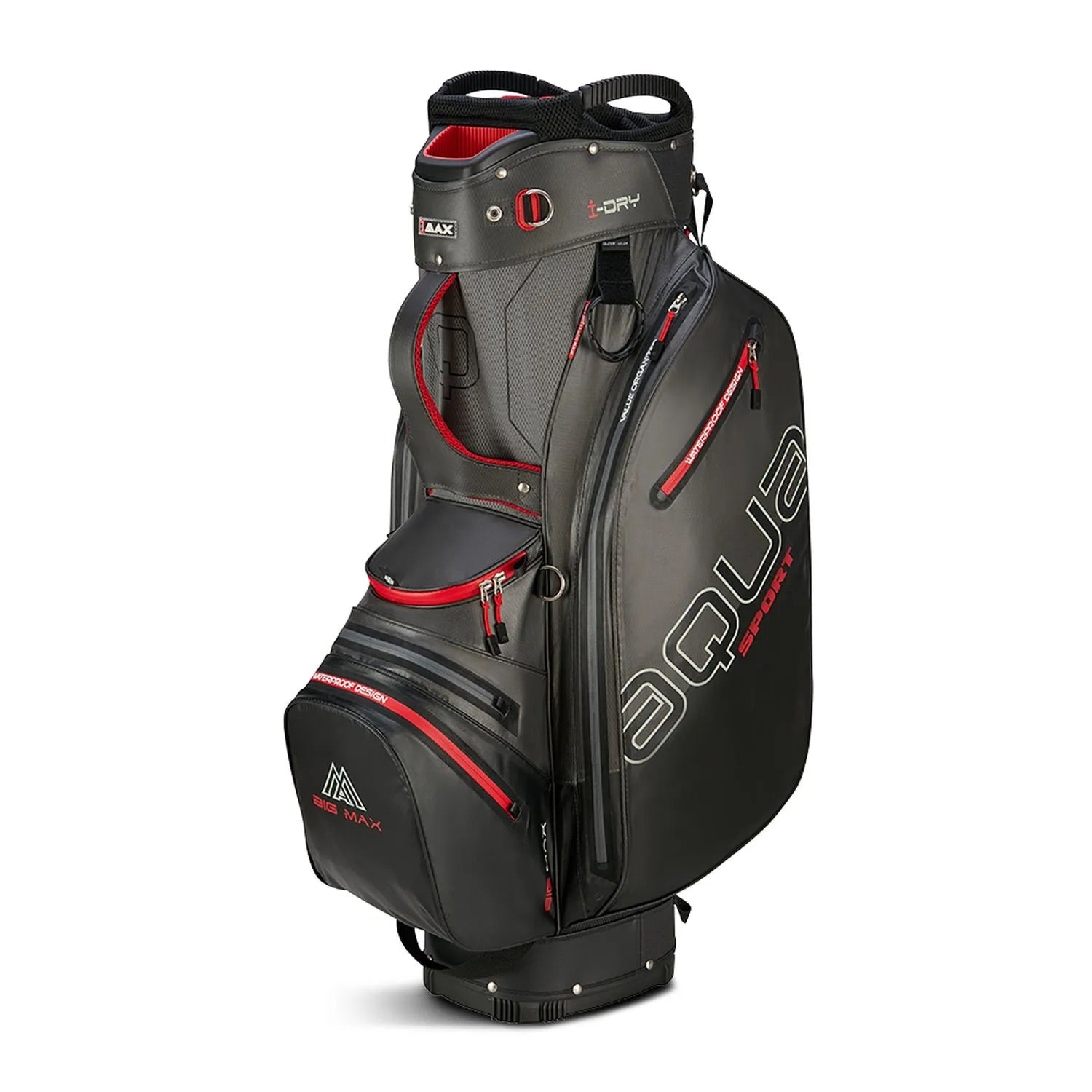 Aqua Sport 4 Cartbag Charcoal/Schwarz/Rot