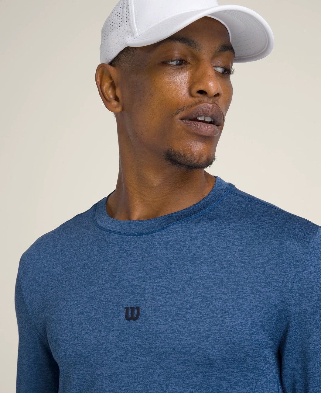 Maglietta Performance LS da uomo blu navy