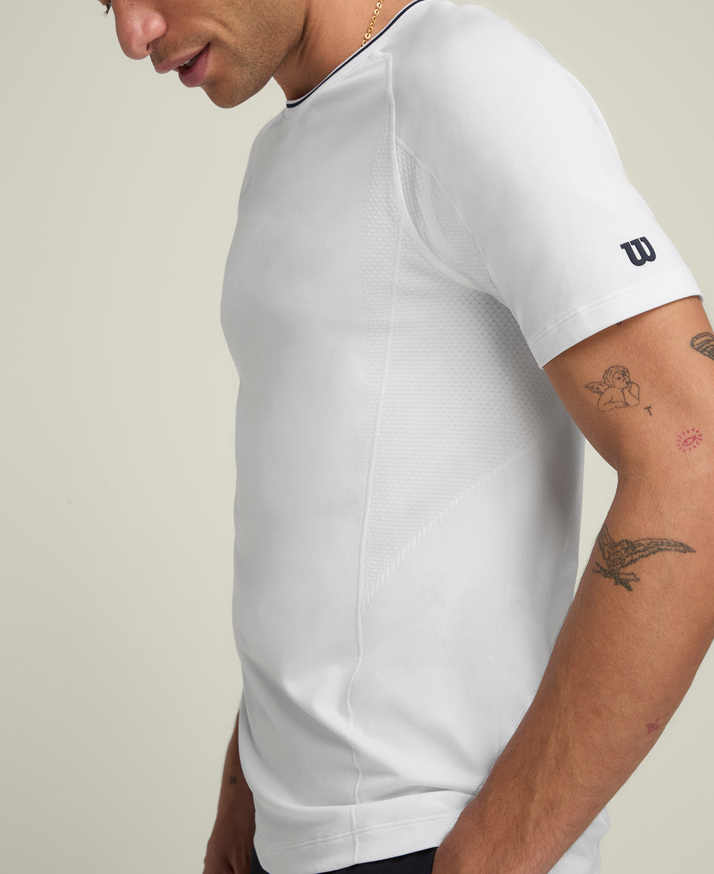 Team Seamless Crew Homme Blanc