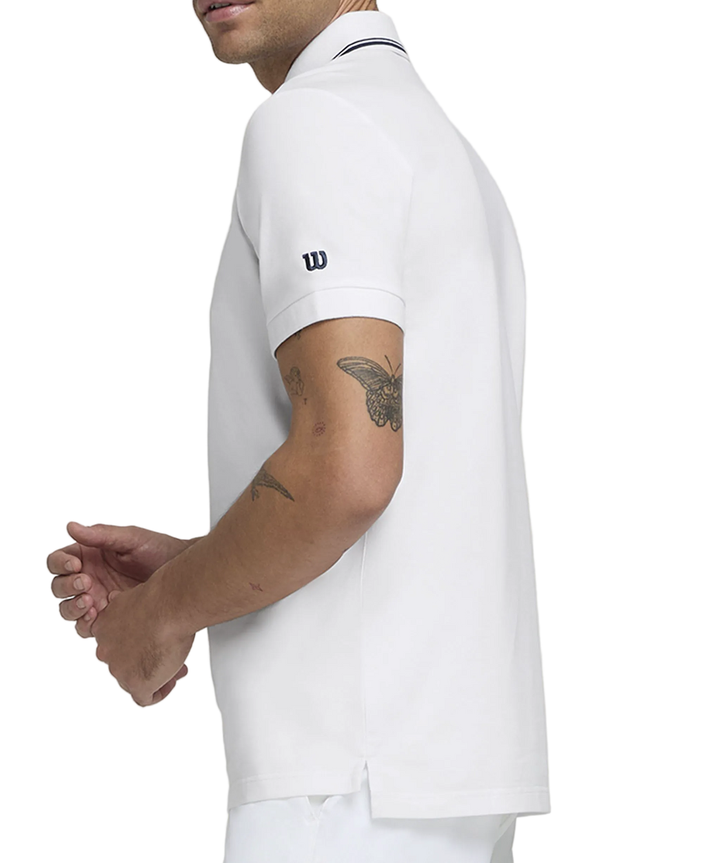 Team Pique Polo Crew Herren Weiss