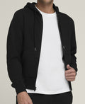 Sweat à capuche zippé Team unisexe noir