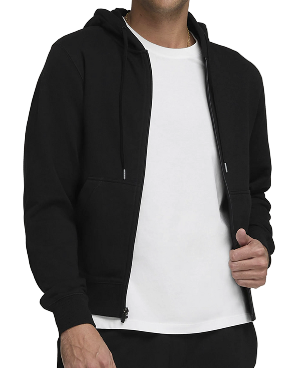Team Zip Hoodie Unisex Black