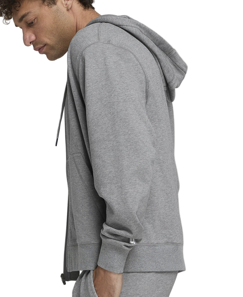 Sweat à capuche zippé Team unisexe gris