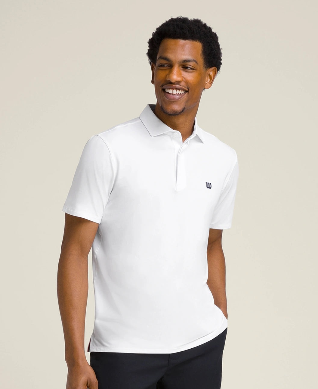 Polo League pour homme blanc