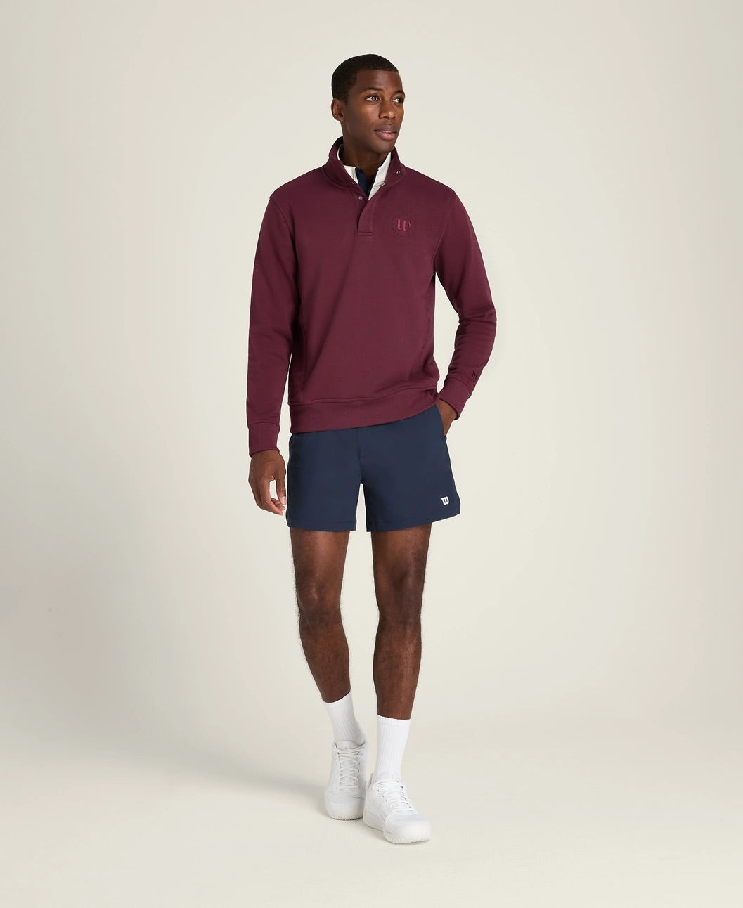 Club 1/2 Zip Mock Sweatshirt Herren Rot