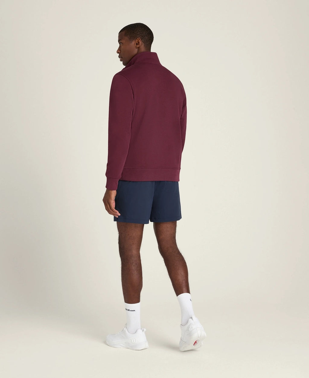 Sweat-shirt Club 1/2 Zip Mock Homme Rouge