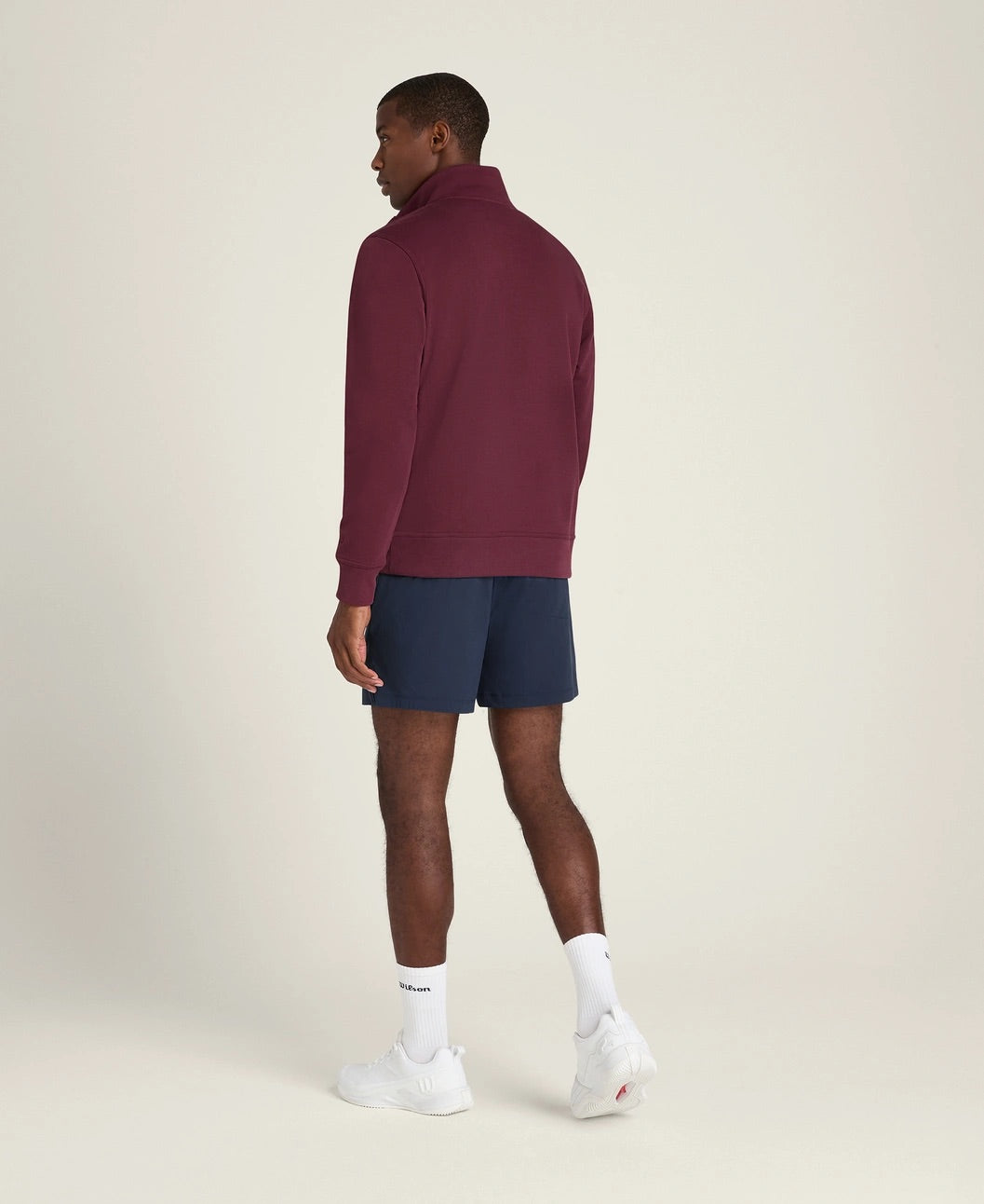 Sweat-shirt Club 1/2 Zip Mock Homme Rouge