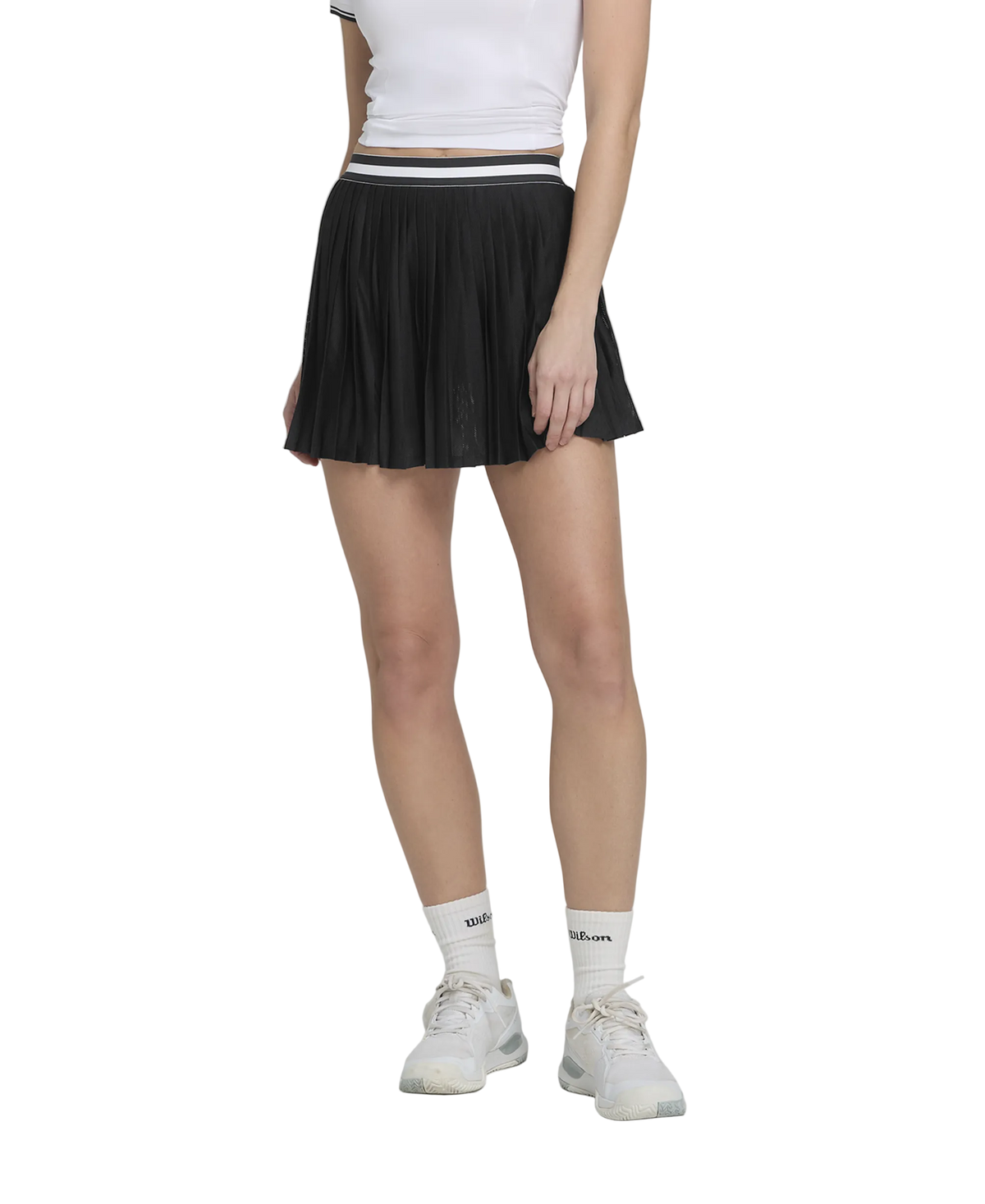 Pleated Skirt Women Black