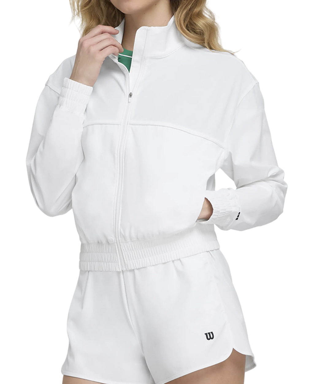 Veste d'échauffement Team pour femmes blanc