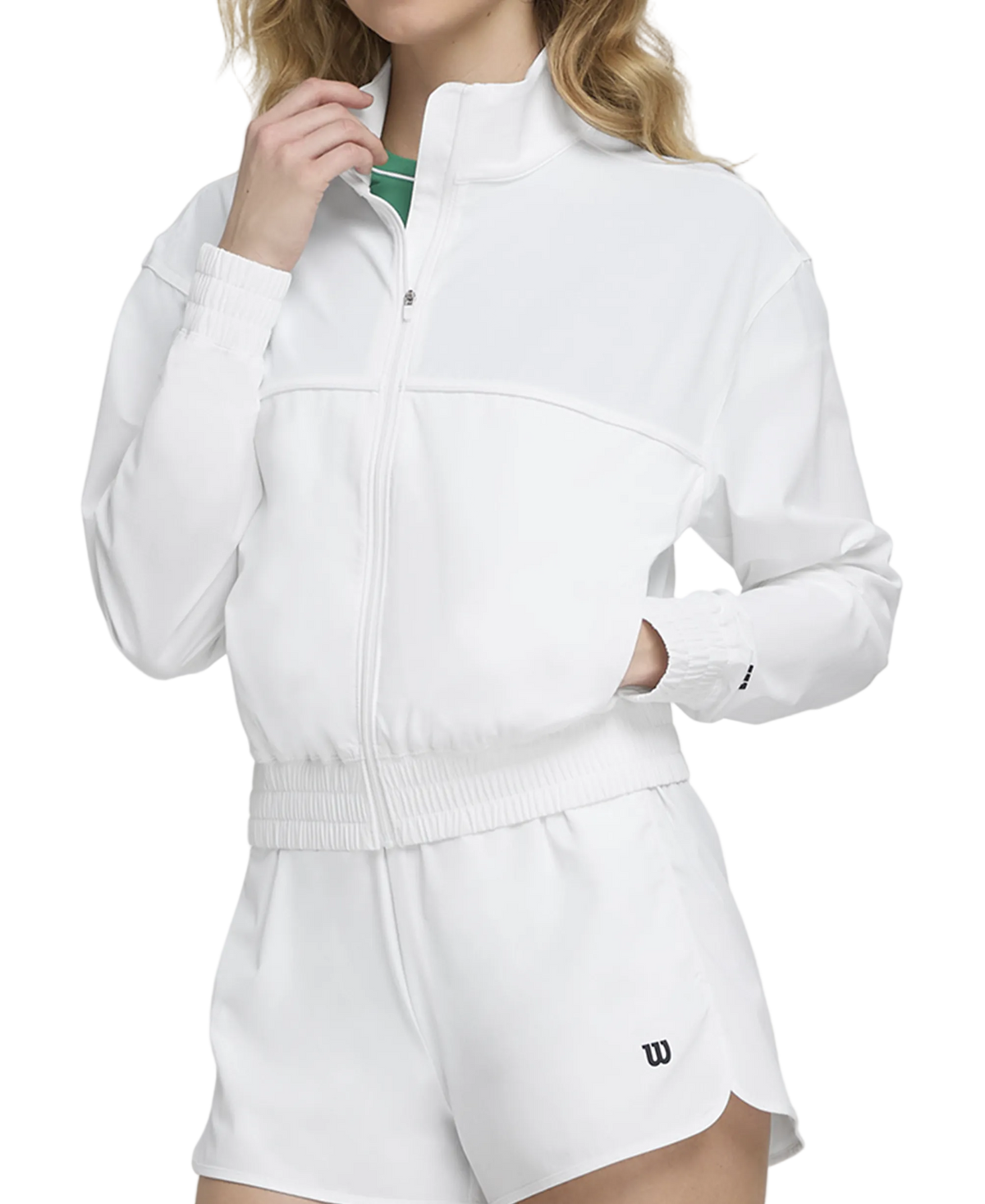 Veste d'échauffement Team pour femmes blanc