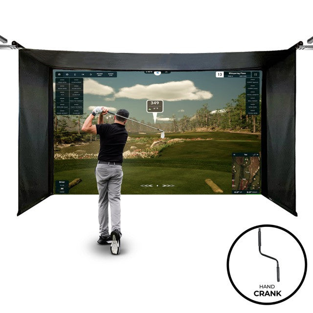 Vanish 16 einfahrbares Golfsimulator-Studio 4,7 x 2,7 x 1,5 m Handkurbel