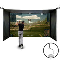 Vanish 16 einfahrbares Golfsimulator-Studio 4,7 x 2,7 x 1,5 m Handkurbel
