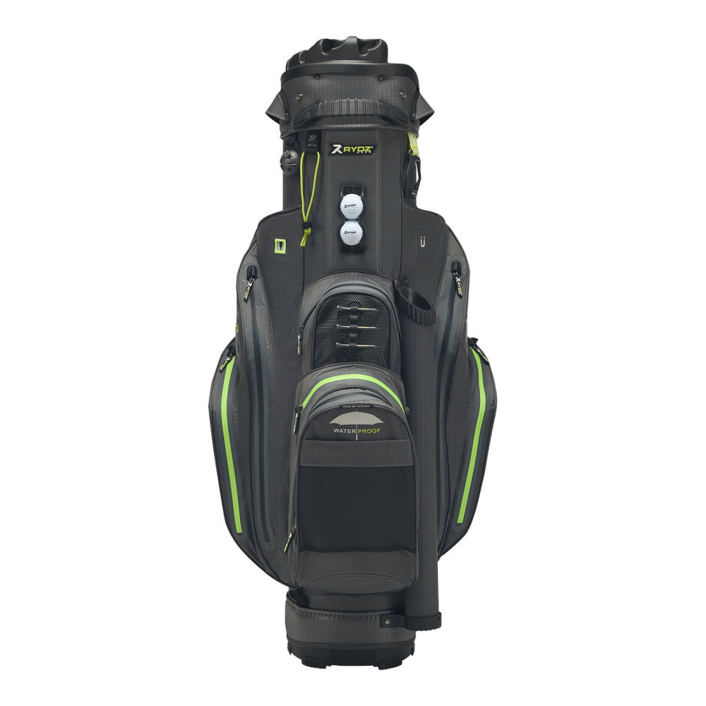 Skip Q9 Waterproof Cart Bag Charcoal/Lime