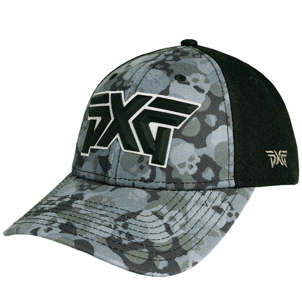 Darkness Skull Camo Metal Logo 9FORTY Snapback Cap Grey Camo/Black