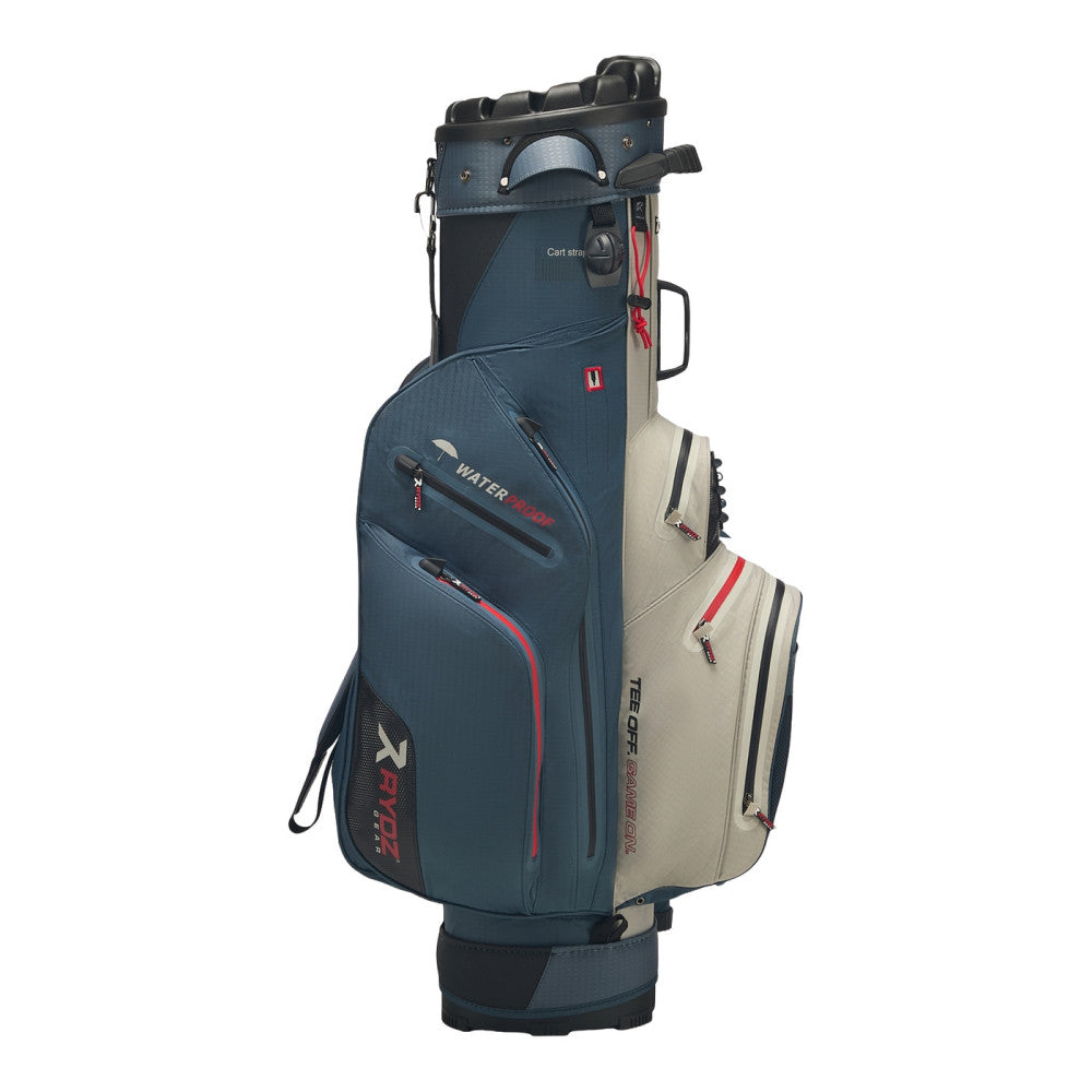 Skip Q9 Waterproof Cart Bag Navy/Silver/Red