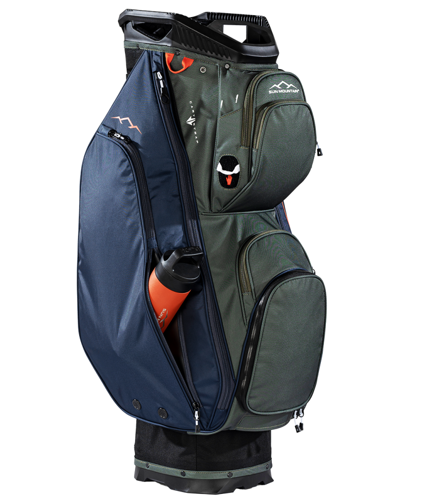 C100 Water-Resistant Cart Bag Black/Olive/Inferno
