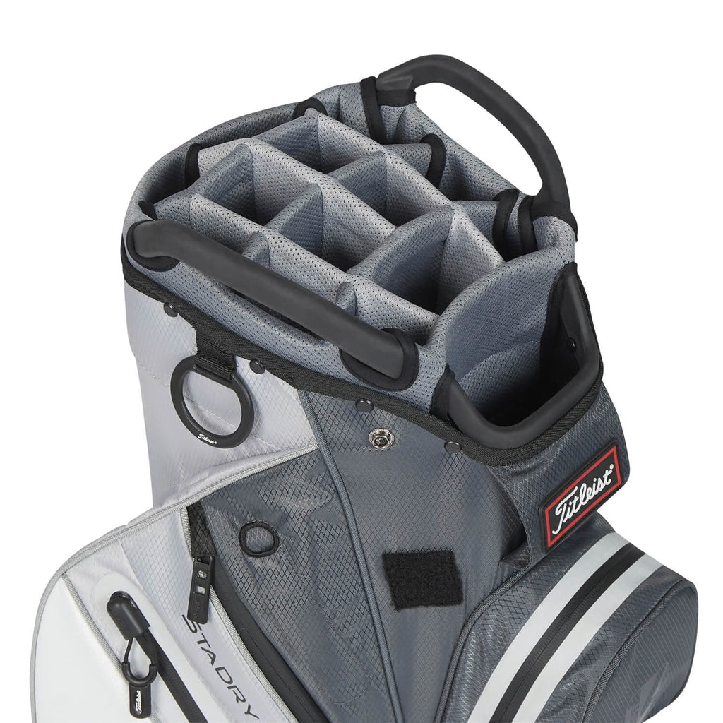 14 Stadry Cart Bag Charcoal/Grey/White
