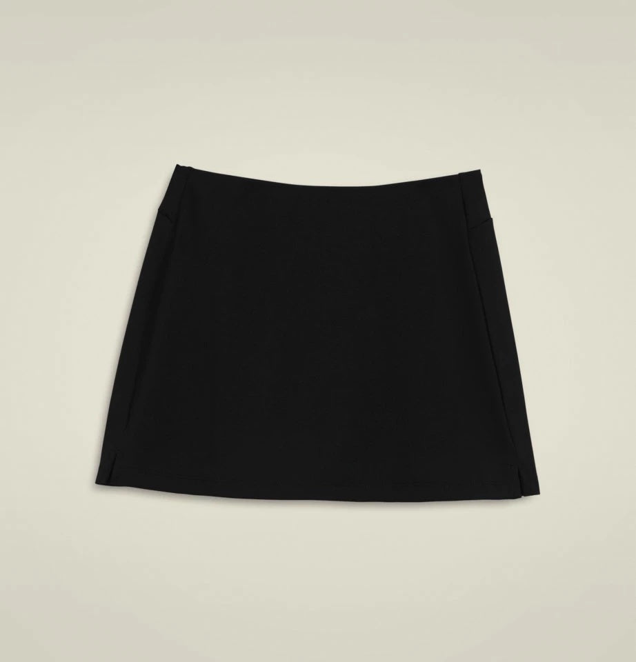 Team Flat Front Skirt Women Black