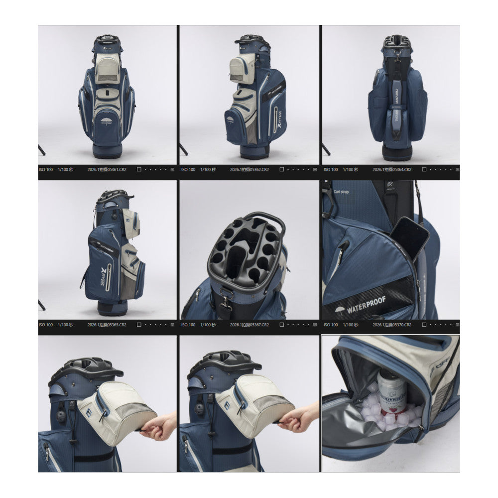 Navigator QO14 Waterproof Cart Bag Navy/Silver