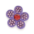 Flowers Swarovski Crystal Ballmarker Violett-Rot