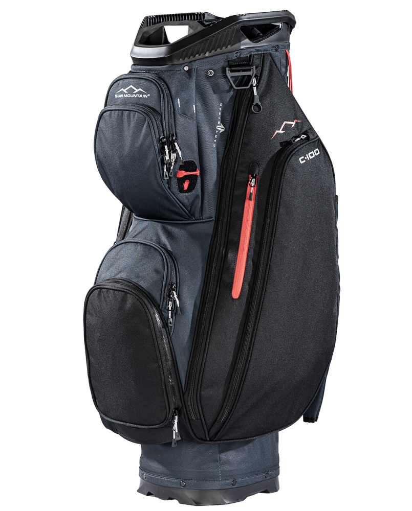 Sac chariot déperlant C100 Steel/noir/rouge