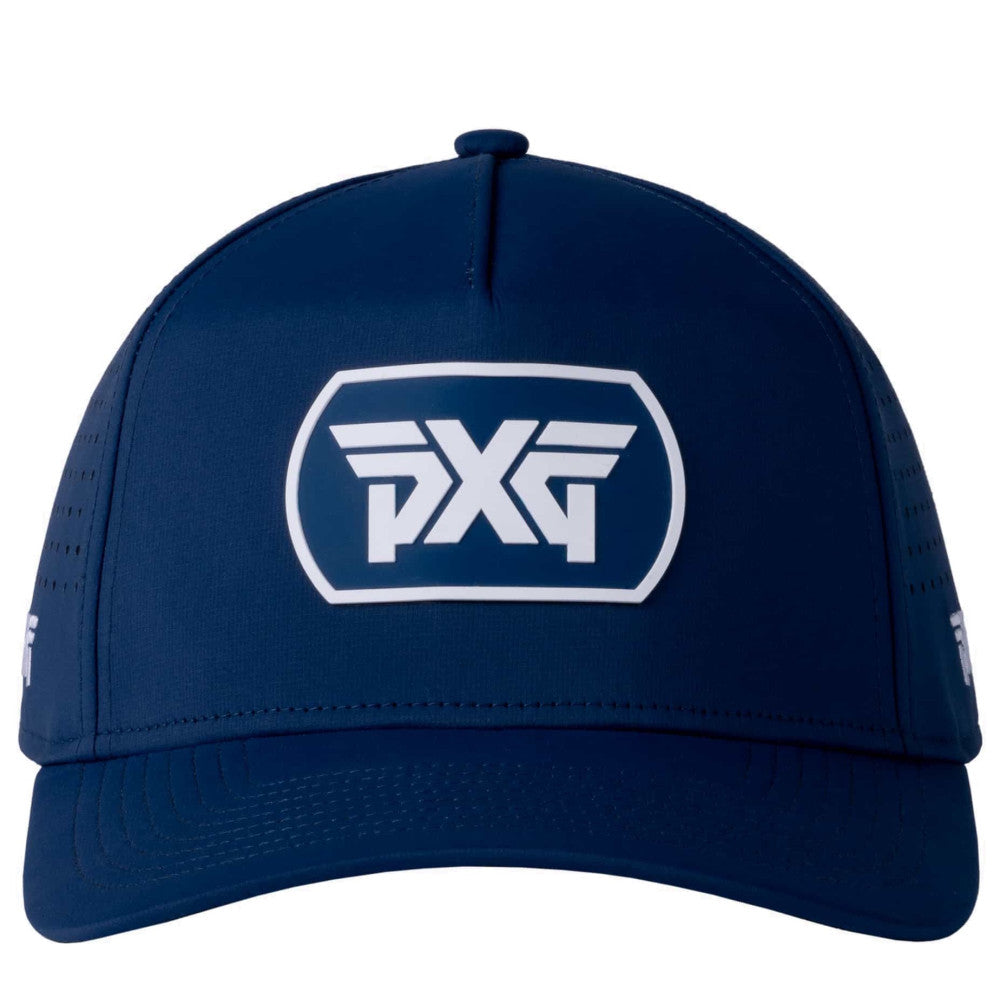 Men's Dog Tag Snapback Cap Navy/White