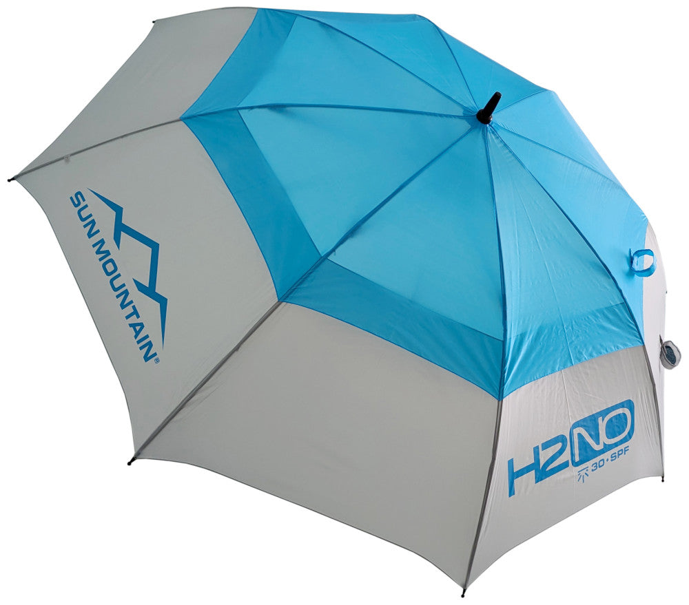 H2NO Golfschirm Automatik UPF 30 Hellblau/Grau
