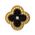 Style Swarovski Crystal Ball Marker Black Clover