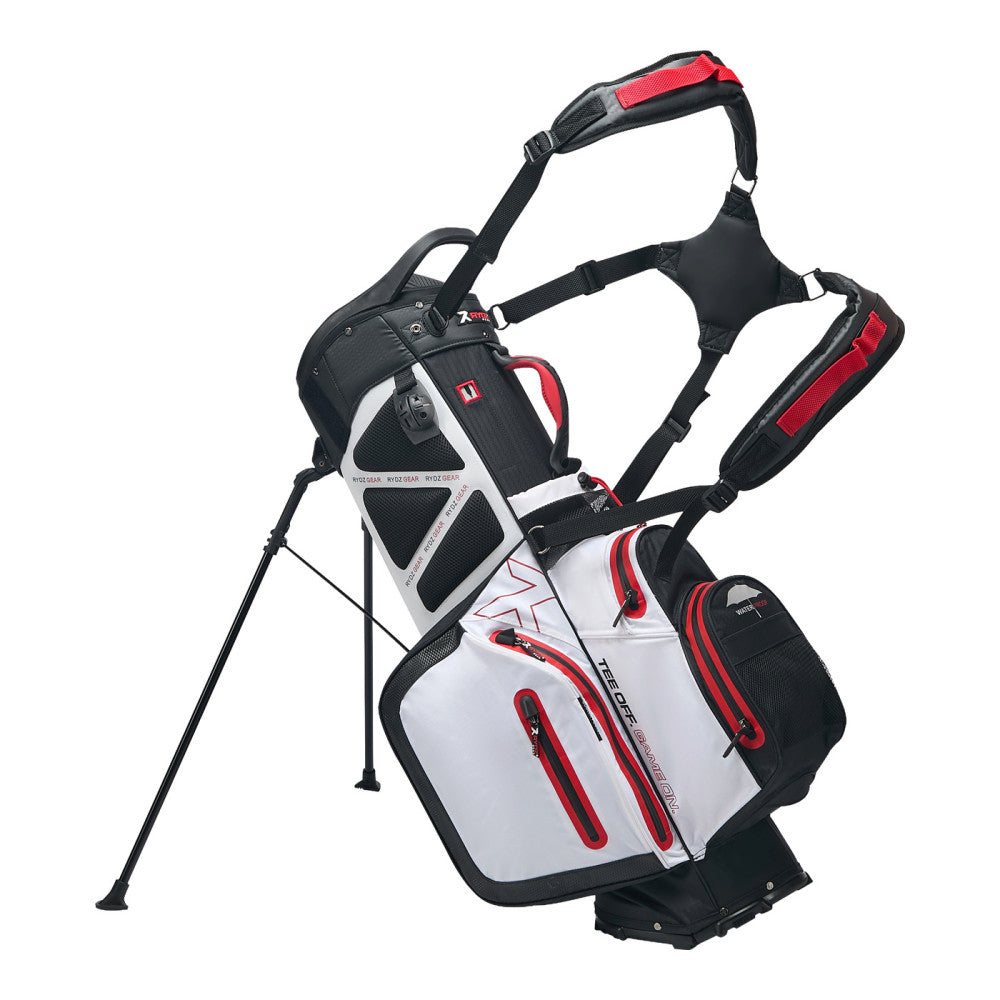 Clipsb 14 Way Waterproof Stand Bag Black/White/Red