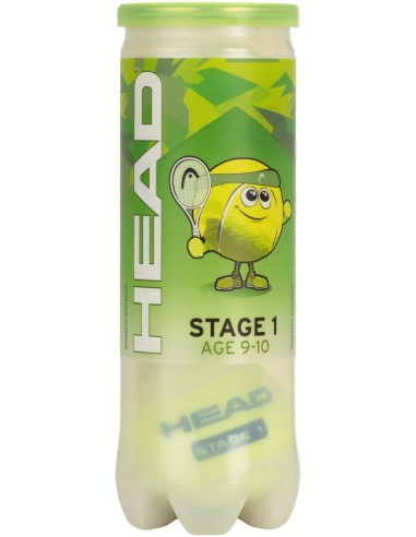Balles d'entraînement HEAD TIP Stage Green 3 pièces