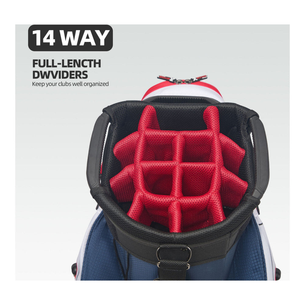 Firestarter Cart Bag Navy/White/Red