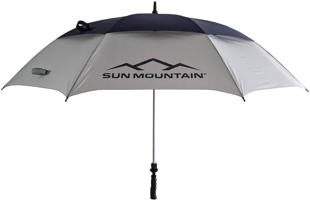 H2NO Golfschirm Automatik UPF 30 Navy/Grau