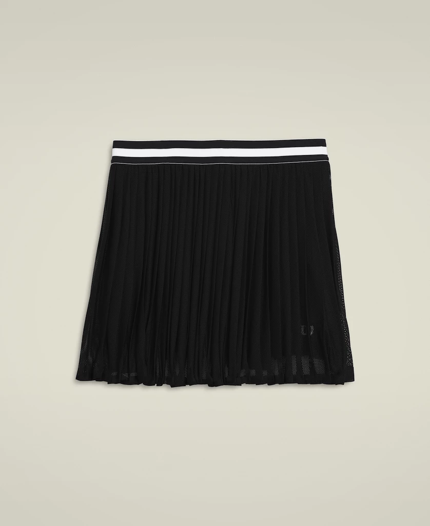 Team pleated skirt women black