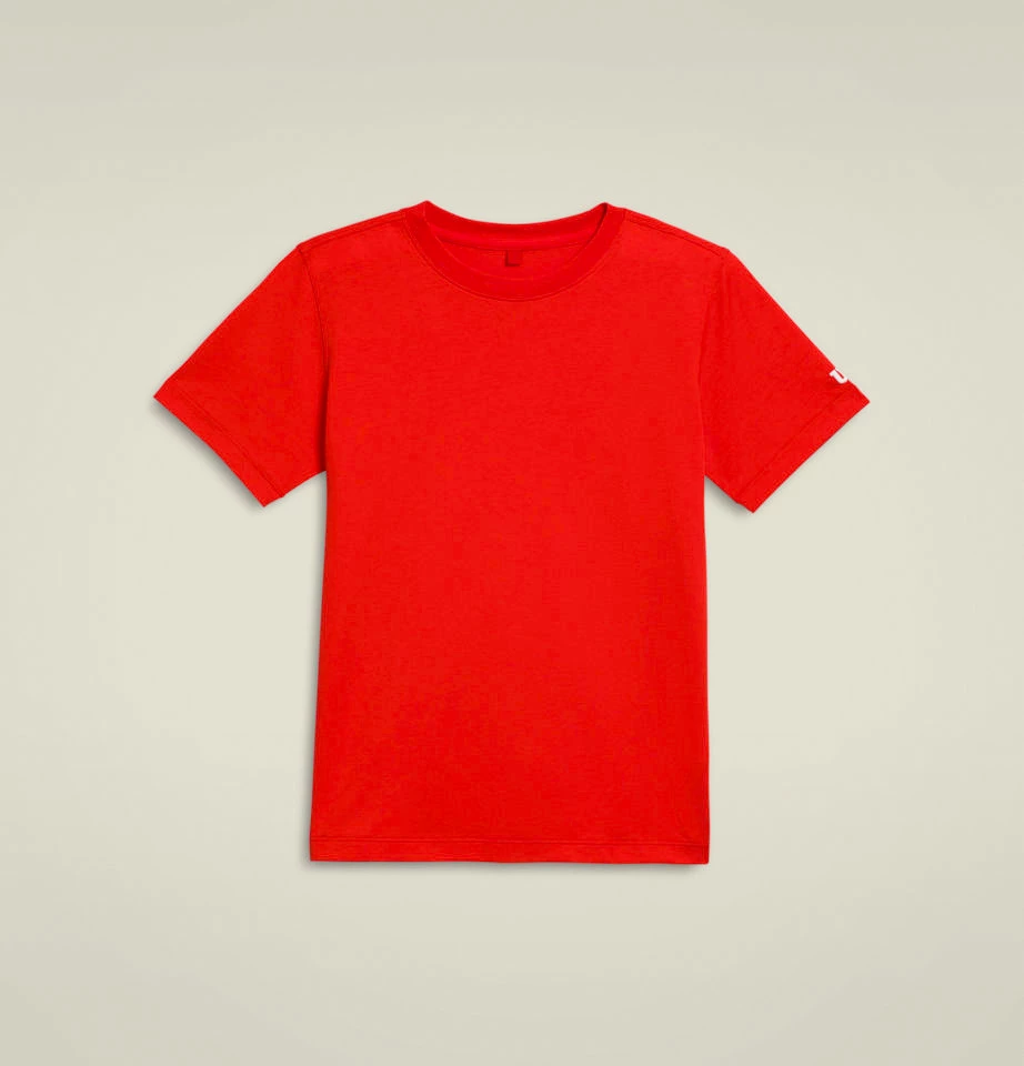 Team Perforated T-Shirt Kinder Rot