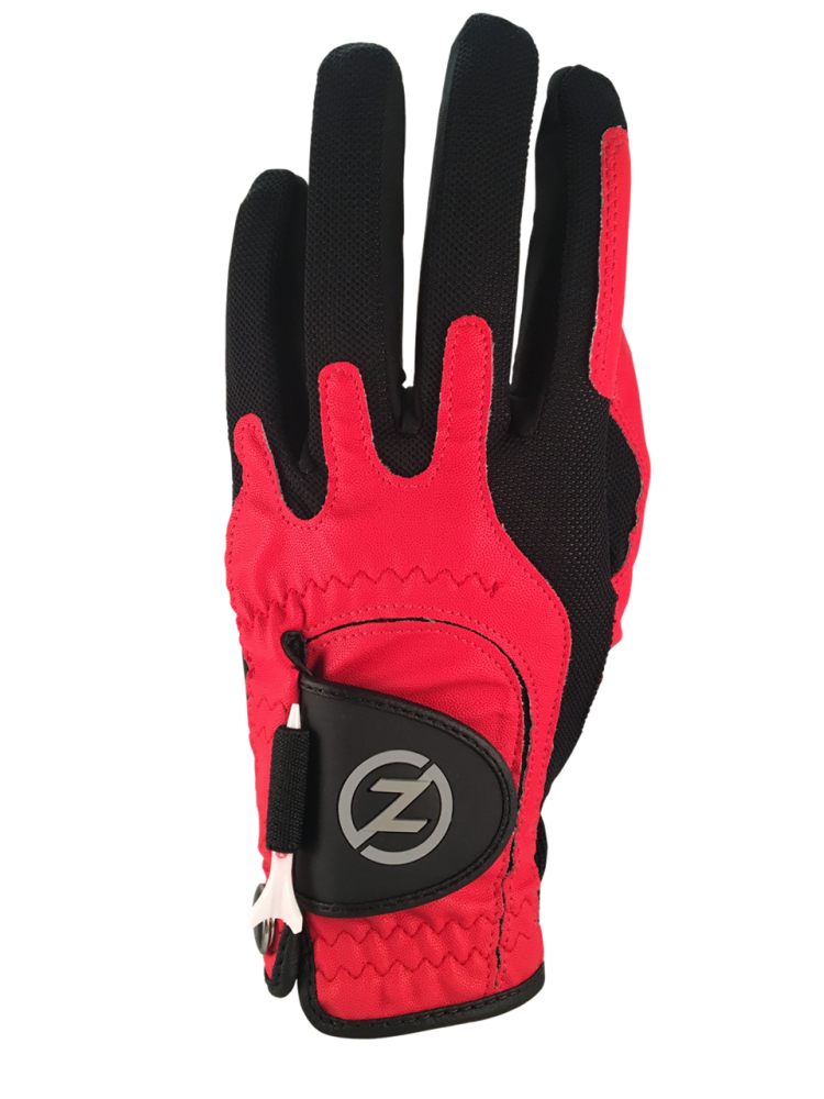 Zero Friction Compression-Fit Golf Glove Men's Red Left (for right-handed golfers)