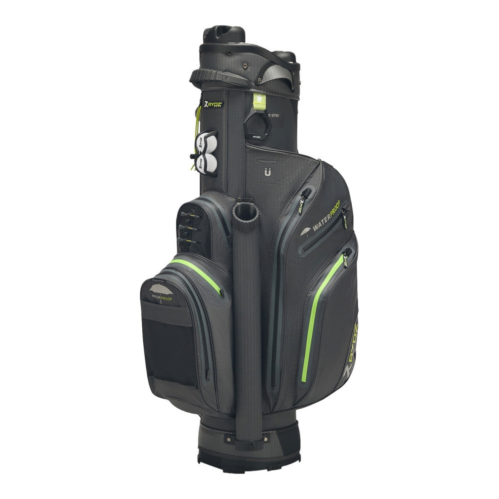 Skip Q9 Waterproof Cart Bag Charcoal/Lime