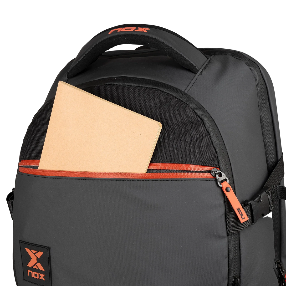 Luxury Open Backpack Black/Red